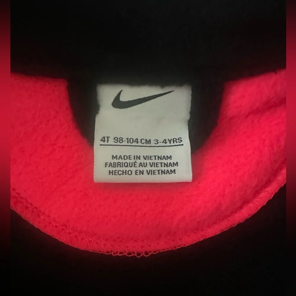Nike Black/Pink Fleece Full Zip Jacket Girls Size 4T NWT
